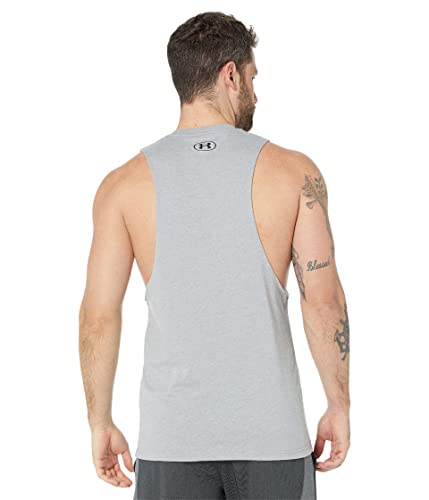 Camiseta Hombre Under Armour Sportstyle Cut-Off Casual Algodón Camiseta Deportiva sin Mangas Grey 2