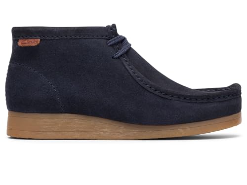 Clarks Men Wallaston Boot Navy Suede 8 Medium by Clarks - Image 3