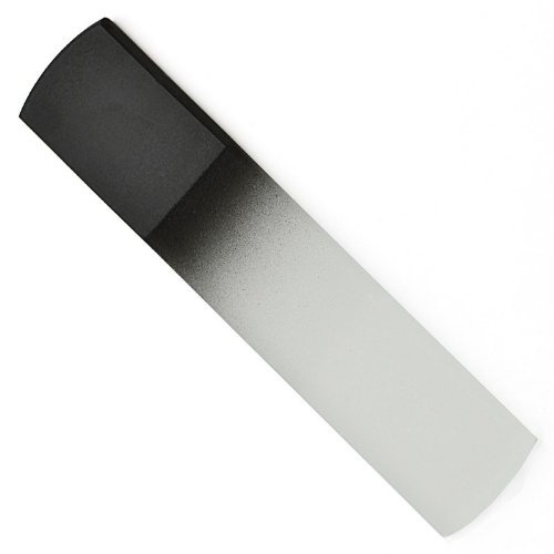 Genuine Czech Black Crystal Glass 6 1/4 inch Spa Bar Slab Foot File