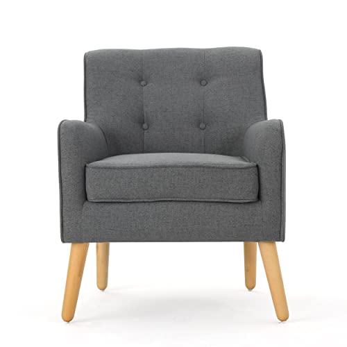 Christopher Knight Home Felicity Mid-Century Fabric Arm Chair, Charcoal #TOP3