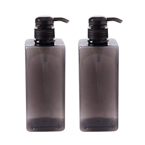Empty Pump Bottles 2PCS, Plastic Lotion Bottles Dispenser, 20 oz / 600ml Refillable Pump Bottle for Essential Oils, Hand Sanitizer, Shampoo, Body Wash, Liquid Hand Soap, Aromatherapy Black