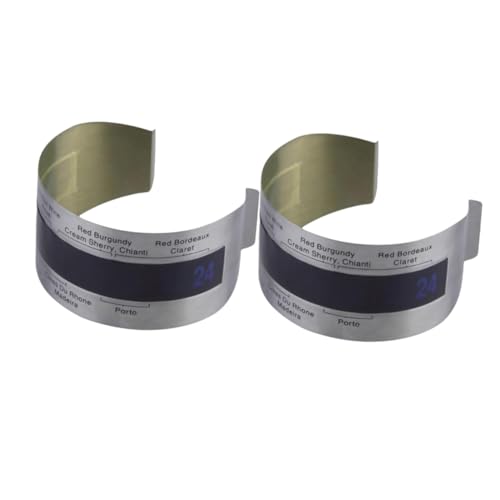 SHOWERORO 2pezzi Termometro Per Bottiglie Vino Acciaio Inossidabile Da Display e Design Da Polsino Per Controllare La Temperatura Del Vino Cucina