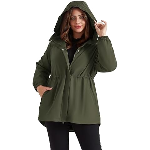 Hanna Nikole Women's Waterproof Windbreaker Jacket Cover