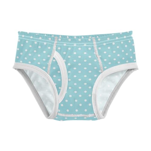 ODAWA Turquoise Blue Polka Dots Little Boy Boxer Briefs Children's Underwear 4t Boxer Briefs Boys