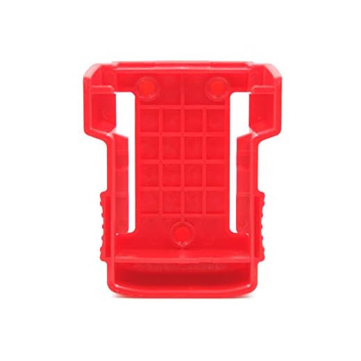 5Packs Milwaukee M18 18V Battery Holder Wall Mount for Milwaukee 18V Lithium-Ion Battery, M18 Battery Mount Holder Cover Dock Clip, Red