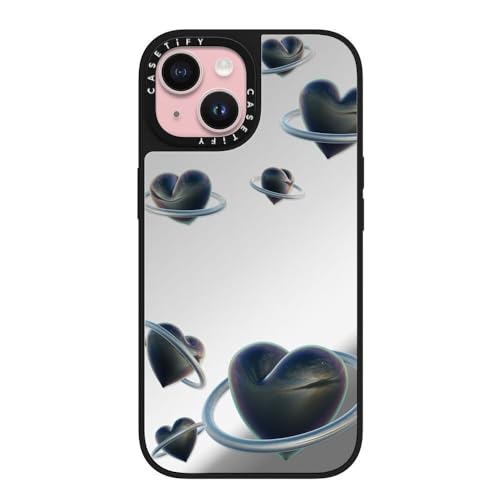CASETiFY Magsafe Ή~[ iPhone 15 P[X [ː / 1.5m̗NA / Magsafe ɑΉ] - Heart Universe Case - Vo[ (ubNop[)