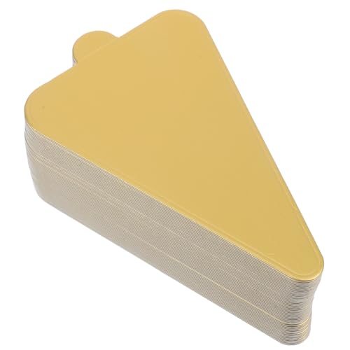 Abaodam 50 Piezas Base De Pastel Soporte De Pastel De Cartón Almohadilla Para Pasteles Círculos De Cartón Tablero De Oro Placa Triangular Tablas De Pastelería Base Triangular Dorado Papel