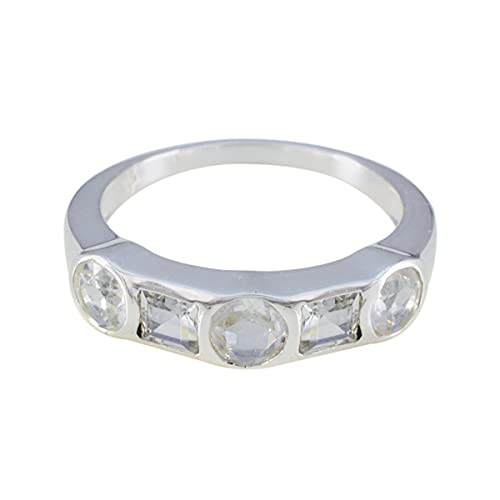 Bague en cristal de quartz en argent 925 le cadeau d'anniversaire idéal et unisexe