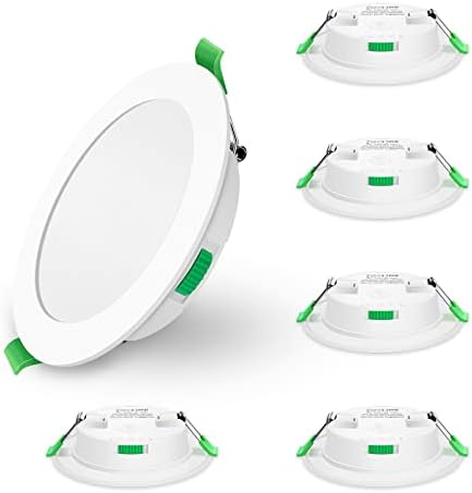 ALUSSO LED Recessed Ceiling Lights 7W 580Lm Dimmable Downlights 3CCT 6 Pack