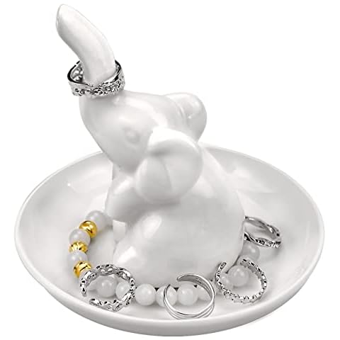 Ceramic Elephant Ring Holder for Jewellery Cover