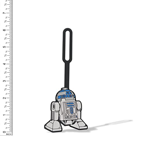 Lego Star Wars Silicone Luggage Tag - R2-D2 (52234) writable Surface on Back for ID Identification, Measures 6.5 inches Long, for Travel, Suitcase, Backpack2