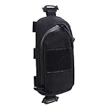 Hperu Bolsa de caza, mochila Molle con correa para el hombro con múltiples bolsillos, accesorios de herramientas de caza negros para deportes, campamentos y actividades al aire libre