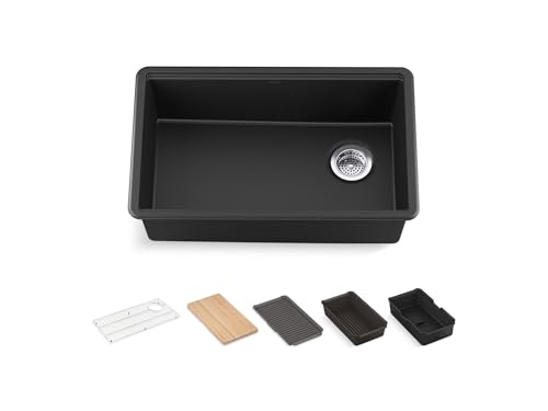 KOHLER Billings 29 in. Undermount Single-Bowl Workstation Kitchen Sink -  33712-PC-CM1