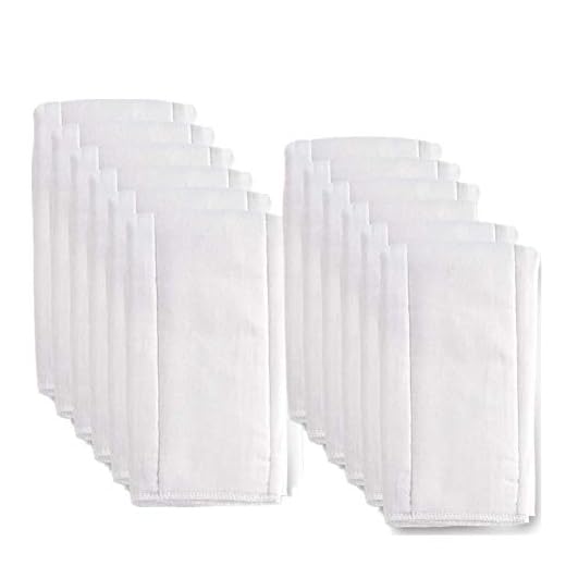 Fasoar 6 Ply Cloth Diapers Prefold, Thick Washable Absorbent Cotton Prefold Cloth Diaper Burp Cloths for Babies and Toddlers Multi-Use (10-35 lbs) 12 Pack