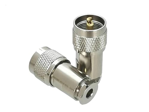 Conector macho UHF PL259 con abrazadera contra fallos en cable RG5 4