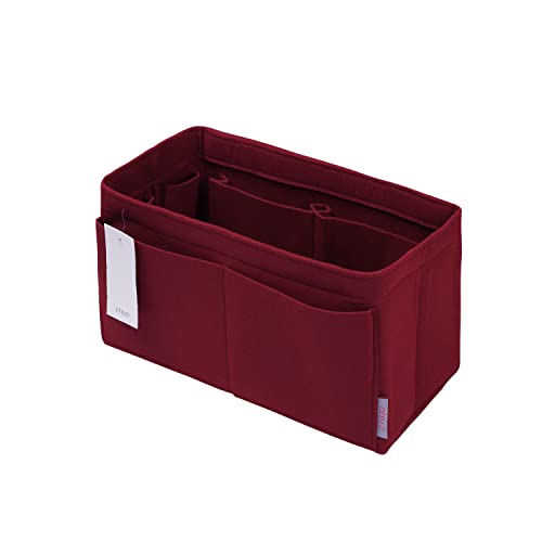 Image of Felt Purse Organizer, Multi Pocket Bag in Bag Organizer For Tote & Handbag Shaper, Speedy 30, Speedy 35 and Speedy 40, Medium, Large, Extra Large(Medium, Wine Red)