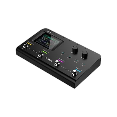 AUDOTA AME-200 Guitar Multi Effects Processor with Amp Modelling Reverb Delay Looper Drum Machine 4 Footswitches Expression Pedal USB OTG Recording MNRS GNR & GIR Loader