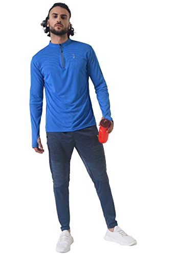 Image of CAHOOT Men's Solid Activewear T-Shirt for Casual Wear | Dri-Fit Long Sleeve Activewear T-Shirt Crafted with Comfort Fit for Everyday Wear