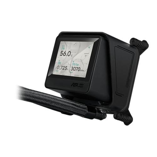 Image of ASUS MAX Gaming LC 360 ARGB LCD All-in-one CPU Liquid Cooler with Advanced Cooling Performance, Vivid 2.4 inch IPS Screen, pre-Installed ARGB Fans, and Aura Lighting, 6 Year Warranty