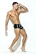 Herren Leder Boxershorts Lack glänzend Optik Po offen, Wetlook sexy Unterwäsche, Reizwäsche für Männer, Clubwear Jockstraps Slips Tanga mit offenem Schritt Ouvert Shorts Pants (Schwarz, XL)