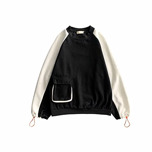Women Y2K Fall Japanese Harajuku Light Academia Preppy Sweatshirt, Men Winter Korean Casual Alt Pullover with Pockets3