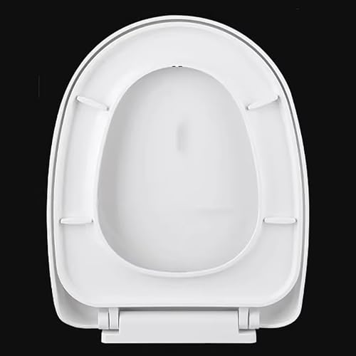 ゆっくり閉まるトイレシート、補助便座 スタンド, 滑り止めシートバンパー付きホワイトトイレ蓋、便座交換, PP素材交換用便座、すべてのトイレブランドに適合(U-shape,S)