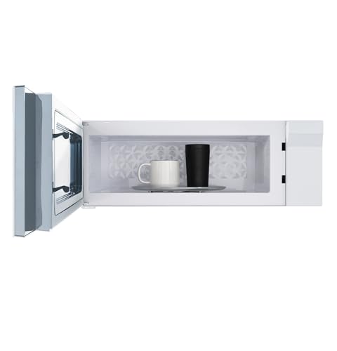 Image of GE Profile 30 inch Over-the-Range Low Profile Microwave, 1.2 Cu. Ft., 1000 Watts, 400 CFM Hood Vent, LED Lighting, Auto Defrost, Installer-Friendly, White, UVM9125DYWW