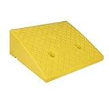 Qiawvio 軽量丈夫な段差 スロープ,滑り止め面トラック車いす 乗り物道路駐車アシスト 段差プレート・スロープ (17cm,イエロー) [並行輸入品]