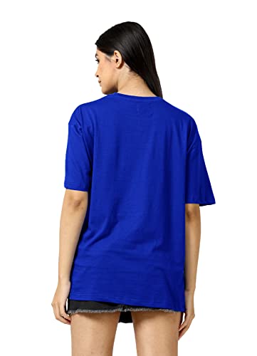 Image of LEOTUDE Cottonblend Oversized Half Sleeve Colorful Printed Combo T-Shirts for Women (Pack of 2)