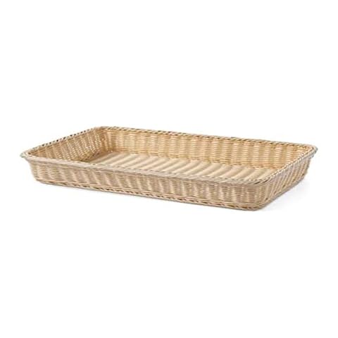HENDI 561102 Brotkorb, Brotmulde, Brotkörbchen, Brötchenkorb, GN 1/1, 530x320x(H)90mm, Polypropylen Cover