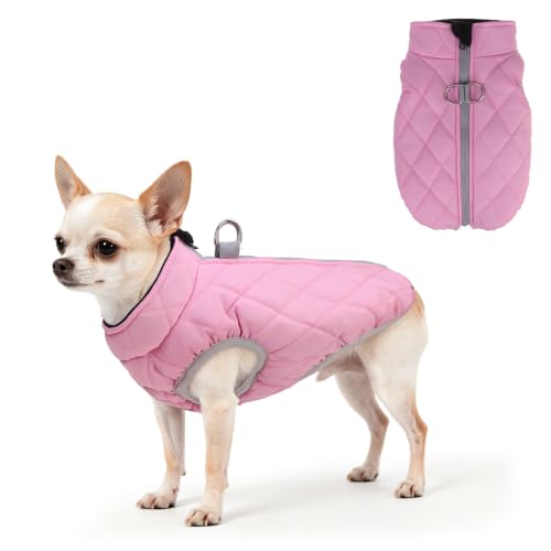 Image of SCENEREAL Winter Dog Vest Coat with Harness Built in