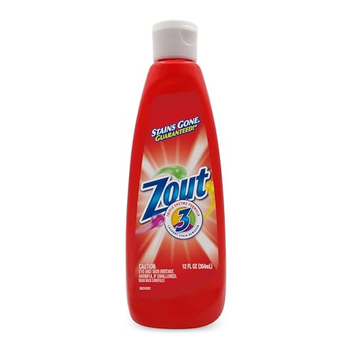 Zout Laundry Stain Remover, Triple Enzyme Formula for Blood, Tomato Sauce, & Oil Stains, Made in...