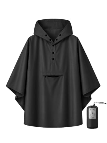 Image of SaphiRose Lightweight Kids Rain Poncho Jacket Waterproof Outwear Rain Coat