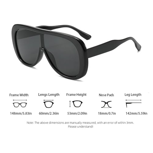 willochra Oversized Pilot Sunglasses Women Fashion Big Frame One Piece Sun Glasses Mask Goggle Trendy l Frame Oval Shades3