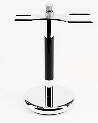 SHAVING STAND - Benny's of London - CHRISTMAS SPECIAL OFFER - Shave Stand For Your Shaving Brush and Safety Razor - Complete Your Men's Shaving Set With This Quality Chrome Stand