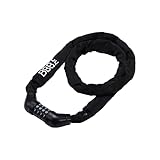 BBB Cycling CodeGuard BBL-105 Kombinationskettenschloss, 5 mm x 100 cm, gehärtete Stahlglieder
