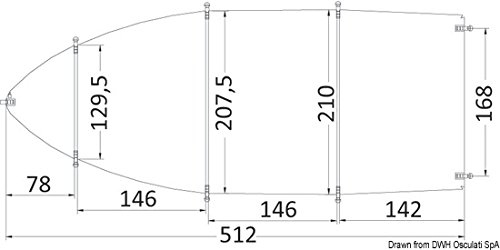 OSCULATI Telone Universale cm 488/564 Grigio 300D