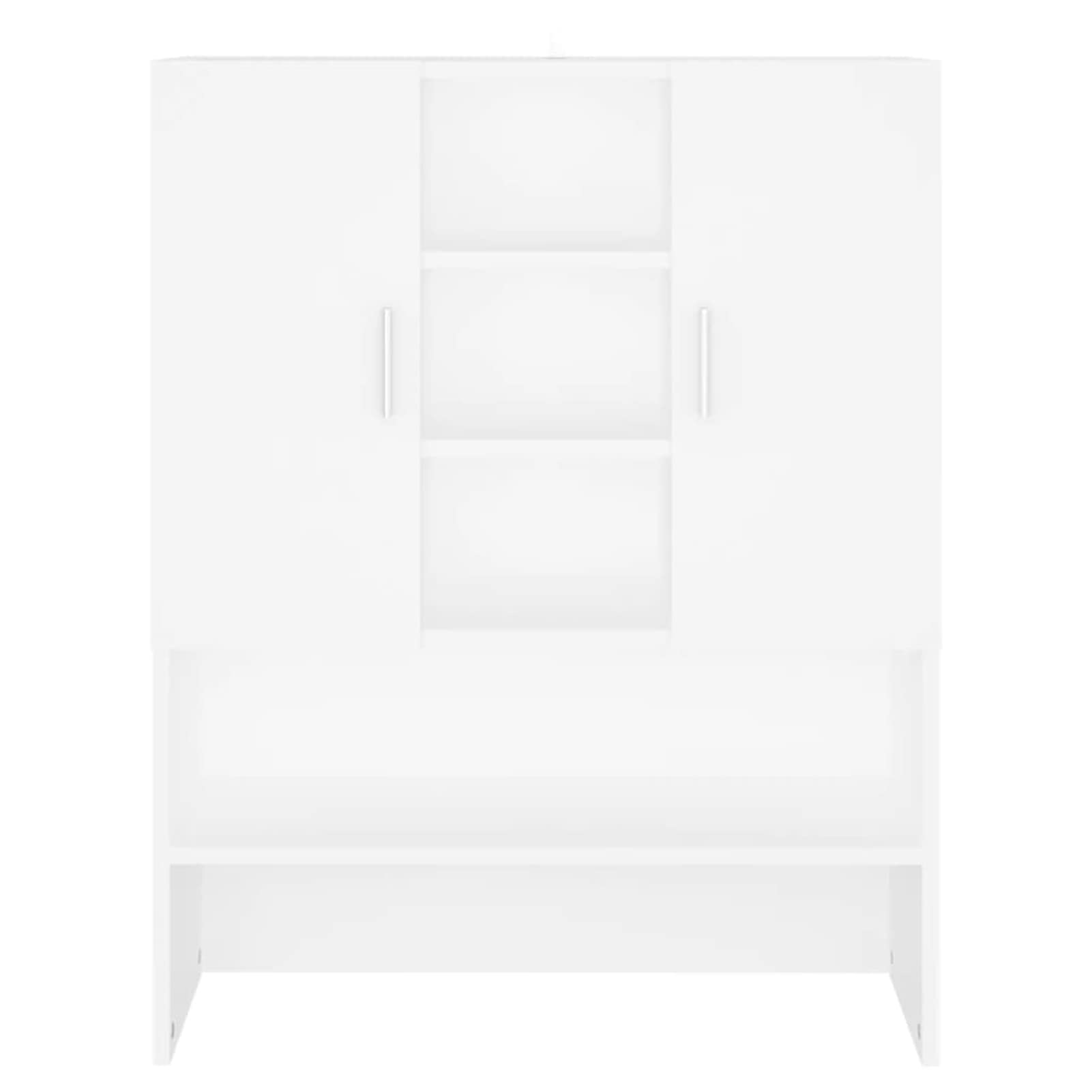 Homgoday Casa Mueble para lavadora blanco 70,5 x 25,5 x 90 cm, armario para lavadora, mueble de baño ahorra espacio, estantería de baño