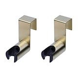T Tulead Stainless Steel Bidet Sprayer Holder Handheld Bidet Sprayer Hanger Hook Golden Sprinkler Head Bracket Pack of 2
