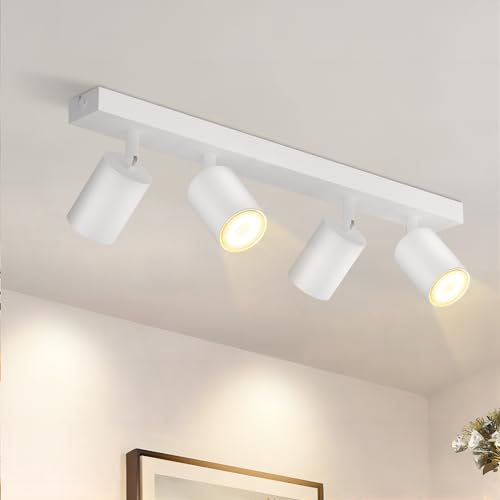 ZMH LED Deckenleuchte Weiß Deckenstrahler: GU10 Deckenlampe Spots 4...
