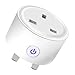 Price comparison product image WiFi Smart Plug Socket, Compatible with Alexa, Google Home, Wireless Socket Remote Control, Control Your Devices Timer Plug Switch, No Hub Required, 2.4Ghz Only
