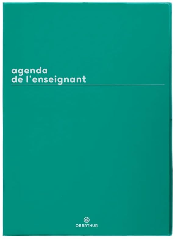 Agenda Semainier Enseignant 2026-2027 Couverture Boréal Vert 21,5 x 30 cm