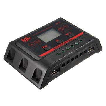 3NH Lcd 10A 20A 30A Auto Solar Panel Regulator Charger Controller Dual Usb 12V/24V