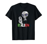 Italian alien with Italian hands meme Pun Italy T-Shirt
