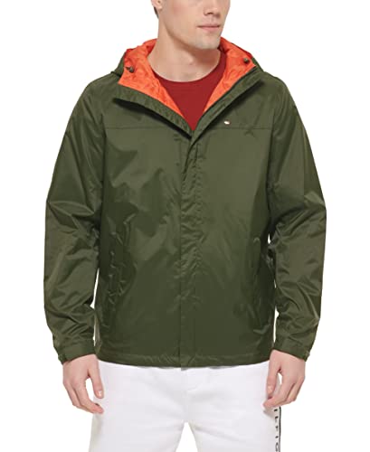 Tommy Hilfiger Men's Lightweight Breathable Waterproof Hooded Jacket