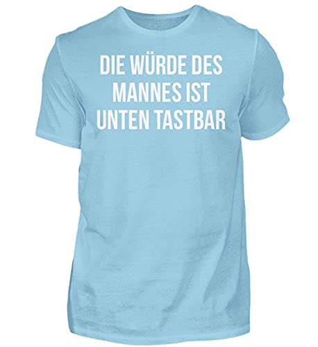 T-Shirt Haut de Gamme pour Homme Bleu en Coton Premium Confortable Large