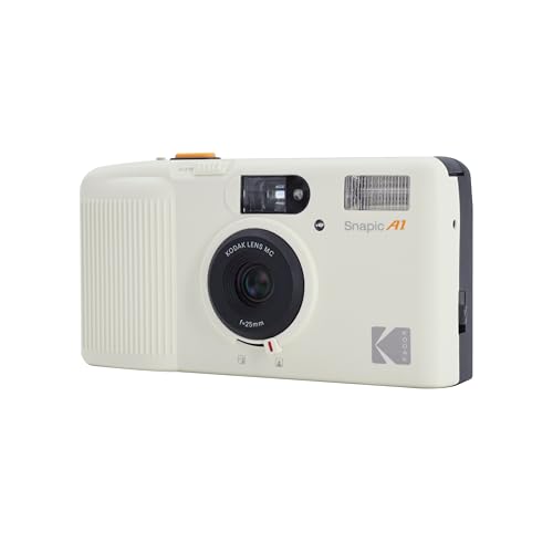 Image of KODAK Snapic A1 35mm Film Camera 35mm, Reusable, 2-Zone Focus, Lightweight, Compact (Ivory White) (Film & AAA Battery are not Included)