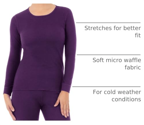 Image of Fruit of The Loom Womens Micro Waffle Premium Thermal Underwear Tee Shirt