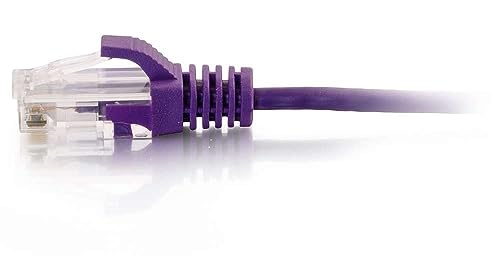 C2G/Cables to Go 01182 Cat6 Snagless Unshielded (UTP) Slim Ethernet Network Patch Cable, Purple (5 Feet)