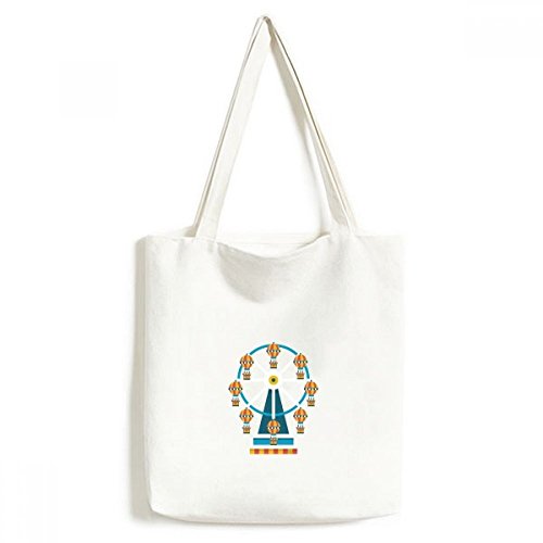 Sac shopping lavable illustration parc d'attractions pour le marché